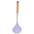 Louche à soupe en silicone avec manche en bois violet lavande, ustensile de cuisine. - Louche à soupe (Manche en bois)