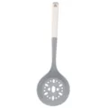 Cuillère écumoire en silicone gris pour cuisine, ustensile résistant à la chaleur avec manche. - Écumoire (Manche en plastique)