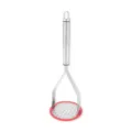 Stainless steel potato masher with silicone rim kitchen tool for mashing vegetables - Potato Masher with Stainless Steel Handle