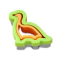 Taglia sandwich a forma di dinosauro in acciaio inossidabile e stampo, verde e arancione. - Dinosauro