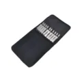 Stainless steel BBQ skewers set with black storage pouch, durable meat sticks for outdoor. - Small Set