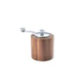 Manual walnut wood coffee pepper and sea salt grinder with metal handle for home. - Style A Small (Cylindrical)