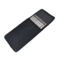 Stainless steel BBQ skewers set with black storage bag for outdoor camping and home grilling. - Large Size Set