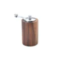 Manual Walnut Wood Coffee Grinder Pepper Mill Salt Grinder with Metal Hand Crank for Home - Style A Large (Cylindrical)