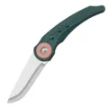 Coltello da frutta pieghevole in acciaio inossidabile mini tascabile portatile manico verde - Verde scuro
