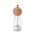 Manual wood pepper grinder salt mill transparent acrylic kitchen seasoning tool wood top - Style B Large (Beechwood Round Head)