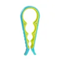 Apribarattoli multifunzione 4 in 1, apribottiglie antiscivolo in gomma per uso cucina e domestico. - Blu