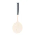 Schiumarola in silicone con manico bicolore, utensile da cucina resistente al calore. - Schiumarola