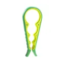 Apribarattoli multifunzione 4 in 1, utensile apribottiglie antiscivolo verde e giallo. - Verde