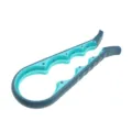Multi-functional 4-in-1 jar opener, blue-gray ergonomic design for easy bottle opening. - Blue Gray