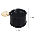 Portable mini round cheese melting pan with wood handle black metal raclette grill stove. - New 4-Piece Set without Lid