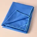 Blue microfiber beach towel, quick dry outdoor bath towel for travel, sports and camping. - Blue