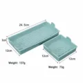 Set tappetino in silicone per friggitrice ad aria rettangolare quadrato teglia da forno - Set di 2 pezzi / Blu