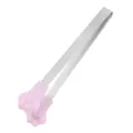 Mini pinza per ghiaccio in acciaio inox con design a zampa di gatto in silicone rosa. - Rosa chiaro puro