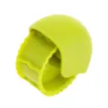 Green plastic pastry wheel cutter and dumpling wrapper mold for home baking and pizza prep. - Square Style Roller / Yellow-Green