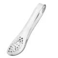 Stainless steel food tong kitchen slotted clip for cooking barbecue bread and steak - 5 Inches (13.2x3 cm)
