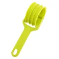 Green plastic pastry roller cutter for baking cookies, pasta, and pastries. Durable tool. - Noodle Style (Roller Cutter) / Yellow-Green