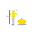 Infusore per tè creativo in silicone con filtro in acciaio inossidabile e design omino giallo. - Stile Personaggio dei Cartoni Animati