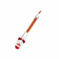 Pinza da cucina in silicone natalizia, pinza per barbecue in acciaio inox, 20.8cm - Babbo Natale sorridente da 7 pollici
