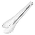 Stainless steel kitchen food tong for BBQ, grilling, steak, bread and buffet service tool. - 12 Inch (28*4.8cm)