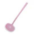 Pink silicone kitchen spatula, heat resistant non-stick cookware turner for home cooking tool. - S / Translucent Purple