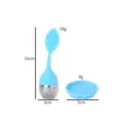 Infusore per tè a foglia in silicone e acciaio inossidabile con base, filtro. - Stile Foglia