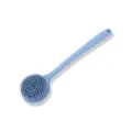 Lange Silikon Badetuerste mit weichen Borsten fuer einfache Dusche und angenehme Koerpermassage. - Blau