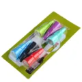 Kleurrijke siliconen wijnstoppers set, roestvrijstalen flessenstoppers voor keuken, 6 stuks - 6-Delige set / Kleurrijk
