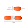 Set di Spiedini per Mais BBQ in Acciaio Inossidabile con Manico Arancione Doppia 2Pz - Arancione 1 Paio