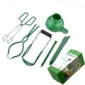 6-piece green canning kit jar lifter funnel bubble popper tool set for home food preserving - Green (6-Piece)