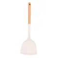 Spatola da cucina in silicone con manico in legno, utensile resistente al calore. - Spatola cinese