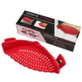 Scolapasta in silicone rosso per pentole filtro universale per cucina utensile SKU - Scatola Colorata / Rosso