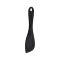 Spatola in silicone nera, utensile da forno durevole con foro per appendere dolci. - Nero