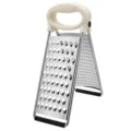 Grattugia per formaggio in acciaio inossidabile a doppio lato con comodo manico da cucina. - Grattugia Doppia Faccia (Grosso/Fine) / Bianco
