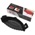Scolapasta in silicone per pentole scolapasta universale verdure utensile da cucina - Scatola Colorata / Nero
