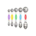 Set di cucchiai misurini magnetici in acciaio inossidabile con doppie maniglie - Confezione da 5 / Colorato