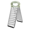 Grattugia Doppia in Acciaio Inossidabile Manico Verde Strumento da Cucina per Formaggio Patate - Grattugia Doppia Faccia (Grosso/Fine) / Verde