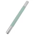 Stainless steel and silicone rolling pin for baking, non-slip kitchen tool in green color. - Teal (Large)