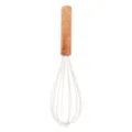 Frusta da cucina in silicone con manico in legno bianca accessorio per dolci cucina - Frusta