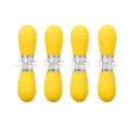 Stainless steel BBQ corn holders set, double-ended yellow corn skewers for outdoor grilling. - Yellow 4-Piece Set (OPP Bag)