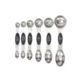 Set di misurini in acciaio inossidabile a doppia testa magnetici utensili cucina. - Set da 6 Pezzi / Nero