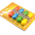 Stainless steel corn holders BBQ skewers dual-prong corn on the cob holders set colorful handles - 4 Pairs 1 Set (Blister Card)