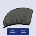Car Side Window Sunshade Mesh Breathable Front Window Slip-on Style Anti-Mosquito Net - Front Windows / Black / Black