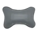 Reposacabezas de coche de cuero gris, cojín de soporte de cuello de hueso transpirable - Gris