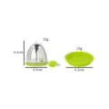 Infusore da tè in silicone e acciaio inossidabile con base foglia verde SKU articolo - Stile Goccia d'Acqua Portatile