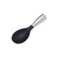 Stainless steel hollow handle silicone rice spoon black kitchen serving tool variant - Black