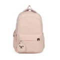 Zaino rosa carino con ciondolo orsetto grande capacità zaino casual per studenti scuola quotidiana - Rosa