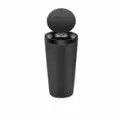 Car cup holder trash can with press-type lid black edge vehicle storage bin compact size - Black Edge