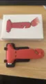 Car emergency hammer 2-in-1 vehicle escape tool with safety glass window breaker and cutter. - 2-in-1 Solid Set with Base and Color Box