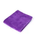 Thick purple microfiber cleaning towel, super absorbent car wash cloth for auto detailing. - Purple